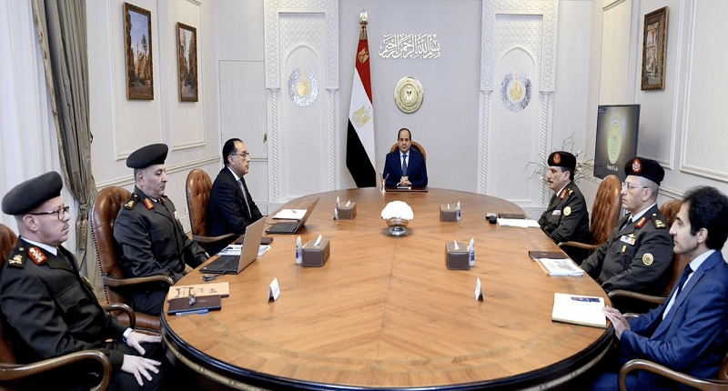 من اجتماع السيد الرئيس عبد الفتاح السيسي مع قادة القوات المسلحة